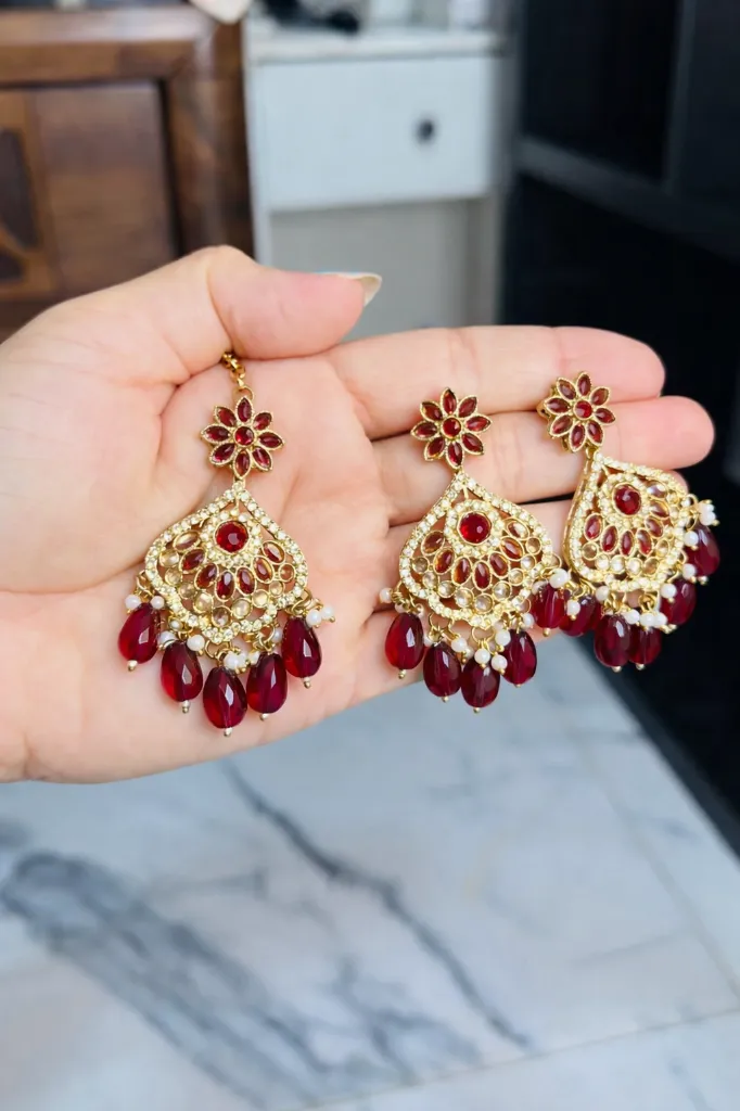 marron tikka and earrings.webp