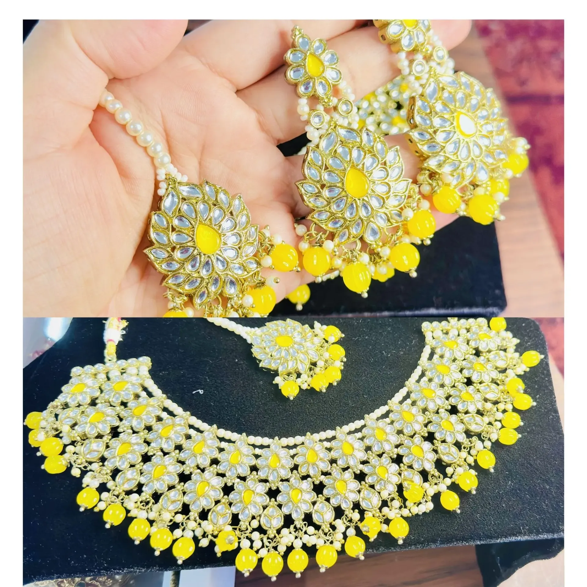 Lightweight Heavy Look Necklace Set with Tikka