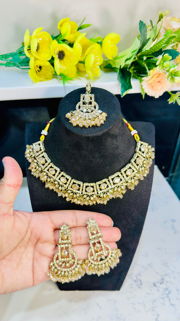 Necklace, Earrings & Tikka Set | Buy Wedding & Party Jewellery Online