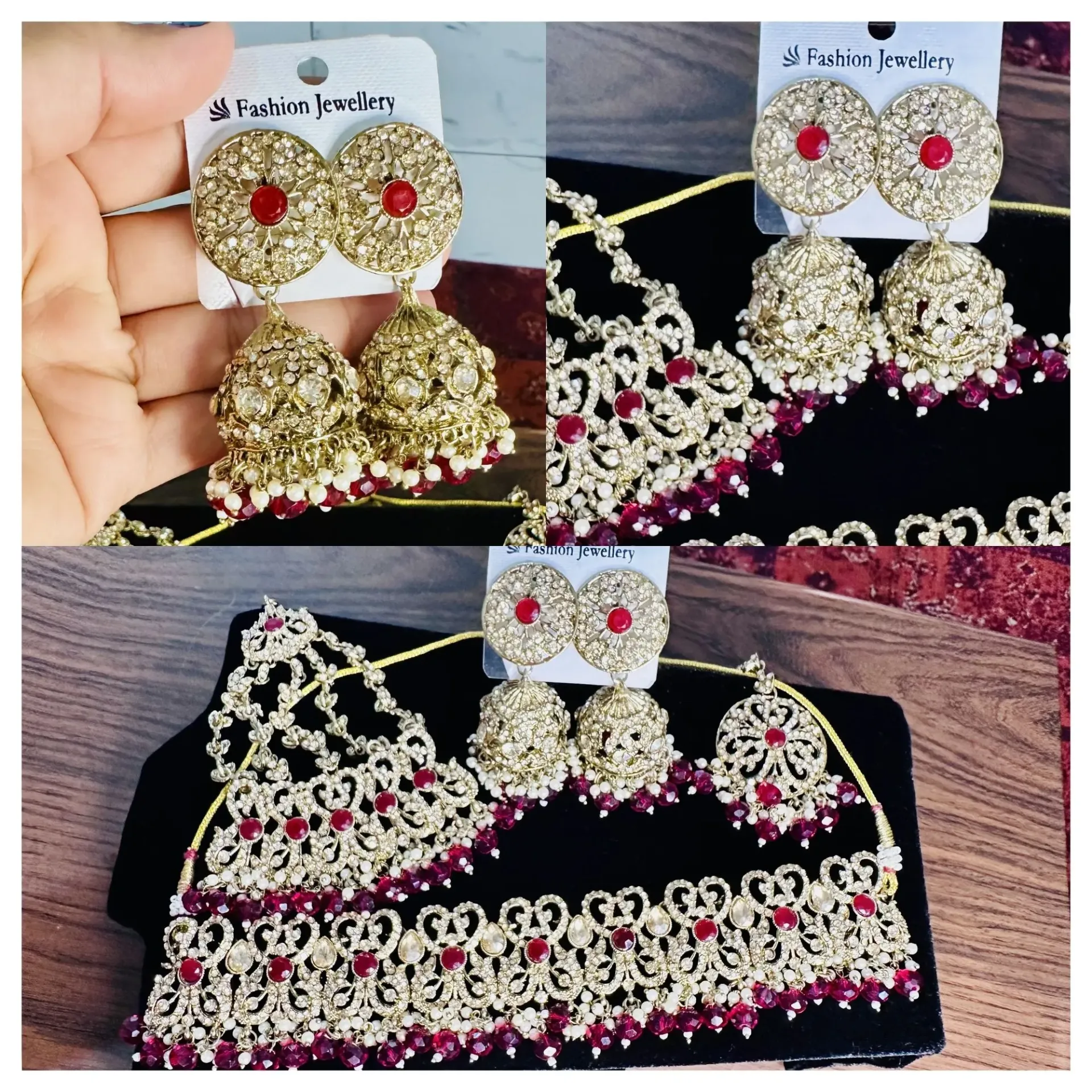 Pakistani Maroon Chokkar Set with passa